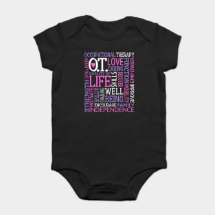 OT Occupational Therapy Occupational Therapist Gift Pink Purple Baby Bodysuit